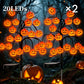 Vedenkestävät Halloween-kurpitsa-aurinkokäyttöiset oksavalot