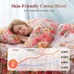 🌸 -50 %! 🛏️ 3-osainen sängynpohjan peite, kukkakuvio ja röyhelöt – tiheä puuvillaseos – 5 kokoa – sängynpeite + 2 tyynyliinaa makuuhuoneeseen 🌷