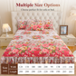 🌸 -50 %! 🛏️ 3-osainen sängynpohjan peite, kukkakuvio ja röyhelöt – tiheä puuvillaseos – 5 kokoa – sängynpeite + 2 tyynyliinaa makuuhuoneeseen 🌷