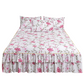 🌸 -50 %! 🛏️ 3-osainen sängynpohjan peite, kukkakuvio ja röyhelöt – tiheä puuvillaseos – 5 kokoa – sängynpeite + 2 tyynyliinaa makuuhuoneeseen 🌷