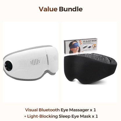 Visuaalinen Bluetooth-silmähierontalaite, jossa on lämmitys- ja musiikkitoiminto