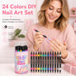 💅 RAJOITETUN AJAN 50 %:N ALENNUS! 💥 24 värin kaksipäinen kynsitaidekynäsetti – luova, salonkilaatuinen, helppo tehdä itse ✨