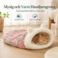✨50 % ALENNUS NYT! !✨🐱Puoliksi suljettu lämmin makuupussi, pehmeä, syvän unen takaava luolamajoitus lemmikeille, peitteellä varustettu kissoille ja pienille koirille