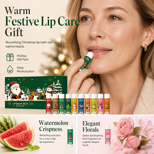 🎄 10-osainen joululahjasetti huulirasvoja 💄🎁