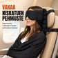 ✈️ 3D Memory Foam Matkatyyny & Pimennettävä Silmämaski – Ergonominen Niskatuki Mukavaan Matkustamiseen