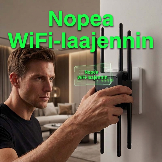 📶 50% ALENNUS NYT! 🚀 Pitkä kantama WiFi -laajennin kotiin – kahdeksan voimakasta antennia, kaksoistaajuus & poistaa kuolleet alueet – täydellinen kellareihin, ullakoihin ja ulkotiloihin ✨