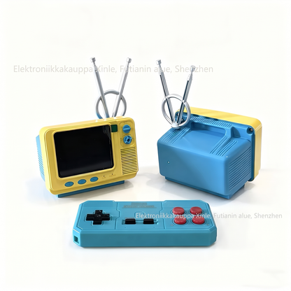🔥🎁Uutuus 50 % ALENNUS🔥🎮 Klassinen retro-kädessä pidettävä pelikonsoli minikoossa kirjastohyllytyylillä, malli GV300S – uusi versio TF-kortilla – nostalginen langaton pelikonsoli