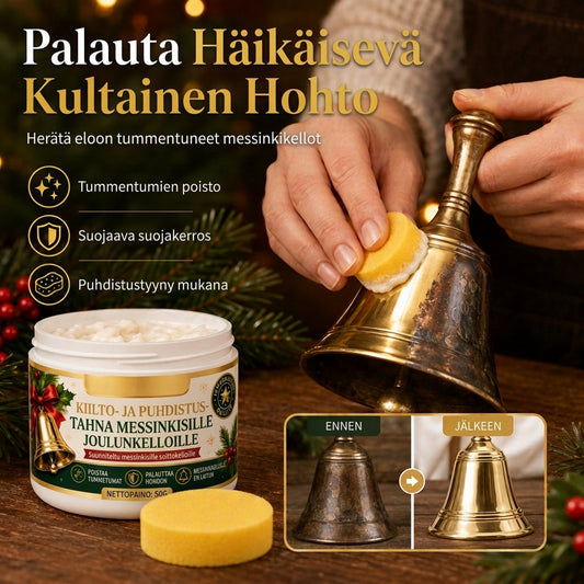 Messinki- ja kuparikiilloste, joka poistaa tummumaa ja hapettumista