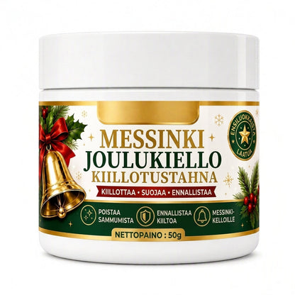 Messinki- ja kuparikiilloste, joka poistaa tummumaa ja hapettumista